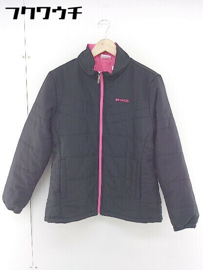 ■ KAPPA カッパ ジップアップ 中綿 ジャケット サイズL ブラック ピンク レディース 【中古】