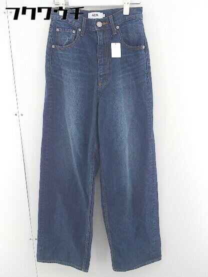 ◇ AZUL BY MOUSSY ウォッシュ加工 ワイド ジーンズ デニム パンツ サイズM インディゴ レディース 【中古】