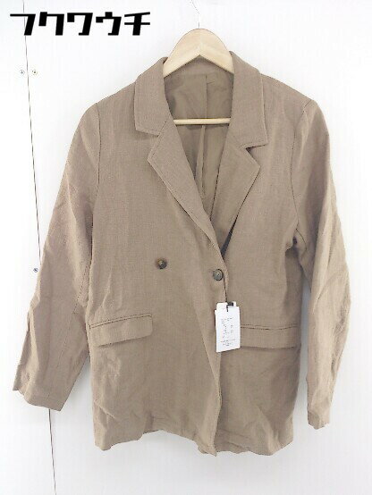 ◇ ◎ Lian リアン タグ付き リネン混 長袖 コート サイズF ブラウン レディース 【中古】