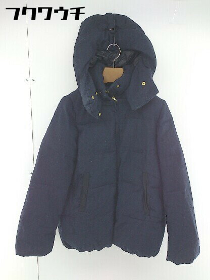 ■ ◎ nano universe ナノ ユニバース 長袖 中綿 ジャケット サイズ38 ネイビー レディース 【中古】