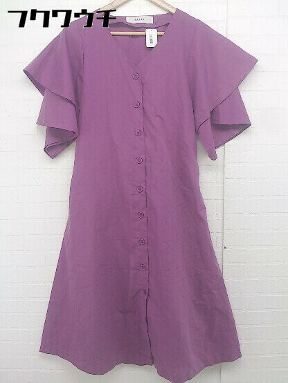 ◇ Barak バラク 五分袖 ロング ワンピース サイズ0009 パープル系 レディース 【中古】
