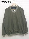 ◇ ASHWORTH アッシュワーズ Vネック 裏地 フリース 長袖 トレーナー サイズ L カーキ ブラック グレー メンズ 【中古】