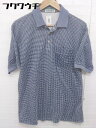 ◇ Munsingwear マンシングウェア チェック ワンポイント 半袖 ポロシャツ サイズ SA グレー メンズ 【中古】