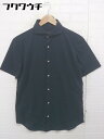 ◇ ◎ ABAHOUSE アバハウス ホリゾンタルカラー 半袖 シャツ サイズ46 ネイビー メンズ 【中古】