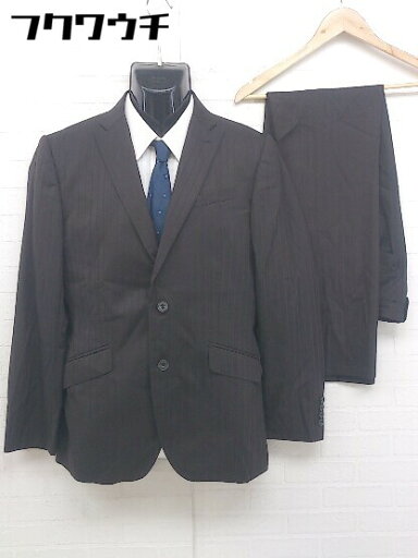 ◇ ATELIER SAB MEN 総裏地 シャドーストライプ 2B シングル パンツ スーツ 上下 サイズ50(L) ブラウン メンズ 【中古】 ◇ ATELIER SAB MEN 総裏地 シャドーストライプ 2B シングル パンツ スーツ 上下 サイズ50(L) ブラウン メンズ 【中古】