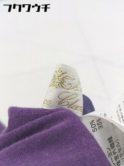 ◇ GRACE CLASS 切替 刺繍 ビジュー 五分袖 ミニ チュニック ワンピース サイズ 36 パープル グリーン マルチ レディース 【中古】