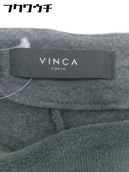■ VINCA TOKYO ヴィンカトーキョー 胸ポケット 半袖 ミニ チュニック ワンピース ダークグレー系 レディース 【中古】