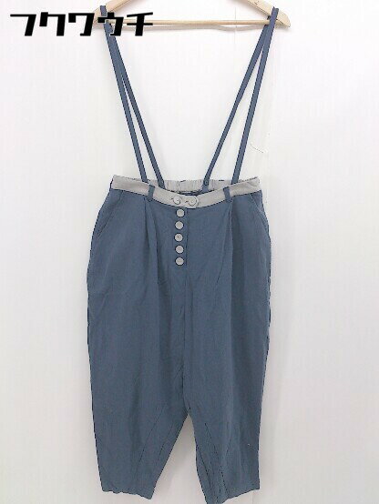 ◇ ◎ merlot メルロー サスペンダー付 パンツ ネイビー レディース 【中古】
