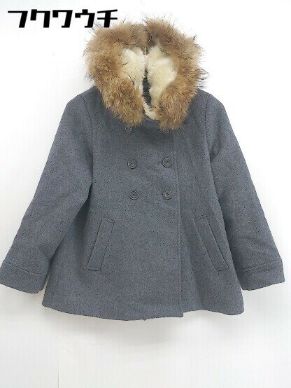 ■ Another Edition アナザーエディション チャイニーズラクーンファー 長袖 コート サイズM ダークグレー レディース 【中古】