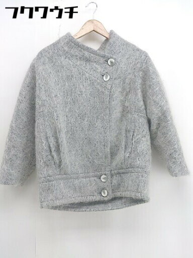 ■ CORDIER コルディア ファー ウール ニット 長袖 ジャケット サイズ 9 グレー レディース 【中古】 ■ CORDIER コルディア ファー ウール ニット 長袖 ジャケット サイズ 9 グレー レディース 【中古】