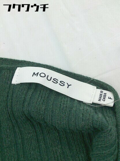 ◇ MOUSSY マウジー ニット フレンチスリーブ 膝下丈 ワンピース サイズFREE グリーン レディース 【中古】
