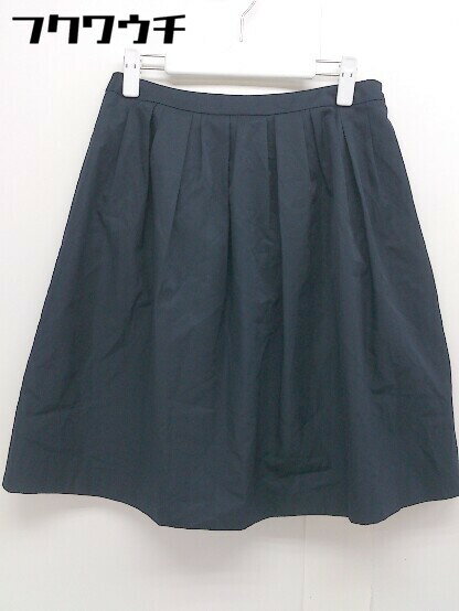 ◇ 自由区 ジユウク 膝丈 フレア スカート サイズ40 ネイビー系 レディース 【中古】(4)
