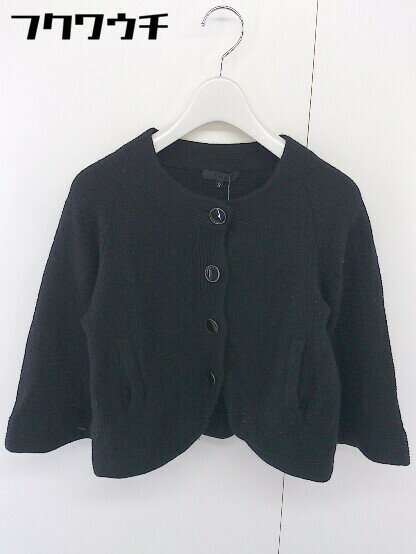 ◇ ◎ ICB アイシービー ウール ニット セーター 七分袖 カーディガン サイズS ブラック レディース 【中古】