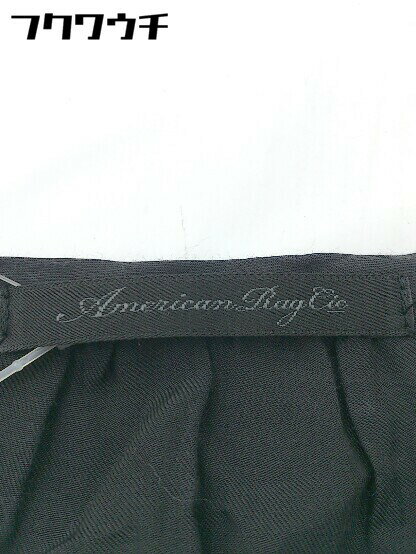 ◇ AMERICAN RAG CIE アメリカンラグシー ウエストゴム ロールアップ 半袖 オールインワン サイズF ブラック レディース 【中古】
