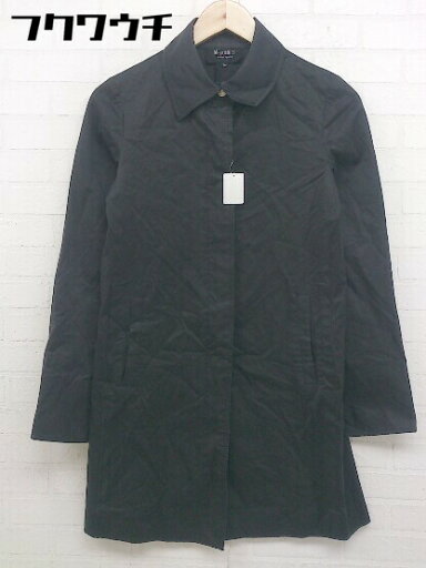 ◇ M premier エムプルミエ 薄手 長袖 コート サイズ 36 ブラック レディース 【中古】