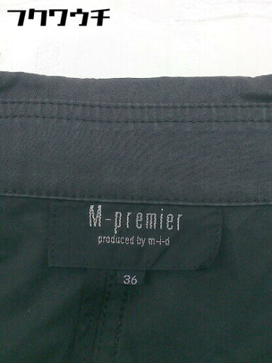 ◇ M premier エムプルミエ 薄手 長袖 コート サイズ 36 ブラック レディース 【中古】