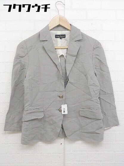 ◇ URBAN RESEARCH アーバンリサーチ リネン混 薄手 テーラード ジャケット サイズ38 グレー レディース 【中古】