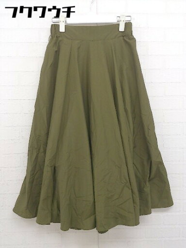 ◇ un dix cors アンディコール ロング フレア スカート サイズF カーキ レディース 【中古】 ◇ un dix cors アンディコール ロング フレア スカート サイズF カーキ レディース 【中古】