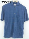 ◇ ◎ BEAUTY & YOUTH UNITED ARROWS チェック 半袖 シャツ サイズL ネイビー メンズ 【中古】