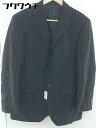 ■ BELLUMORE ベルモーレ ストライプ テーラード ジャケット サイズ90-78-165 A4 ブラック メンズ 【中古】