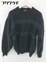 ◇ MUNSINGWEAR GRAND SLAM マンシングウエアグランドスラム ウール ニット セーター サイズLL ブラック レディース 【中古】