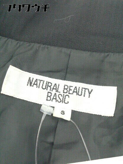 ◇ NATURAL BEAUTY BASIC シャドーストライプ テーラード ジャケット サイズS ブラック レディース 【中古】