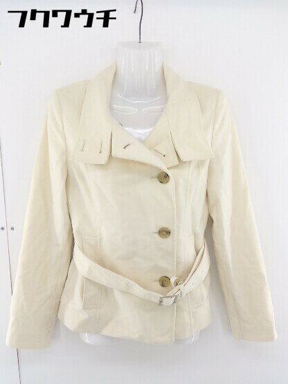 ■ ◎ UNTITLED アンタイトル ウエストベルト付き 長袖 ジャケット コート サイズ1 ベージュ系 レディース 【中古】