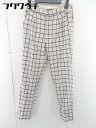 ◇ URBAN RESEARCH アーバンリサーチ チェック パンツ サイズ38 ベージュ レディース 【中古】