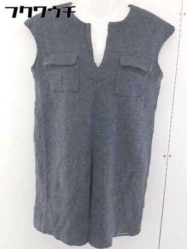 ◇ PLST プラステ スリットネック ウール ノースリーブ ミニ チュニック ワンピース サイズ 2 グレー レディース 【中古】 ◇ PLST プラステ スリットネック ウール ノースリーブ ミニ チュニック ワンピース サイズ 2 グレー レディース 【中古】