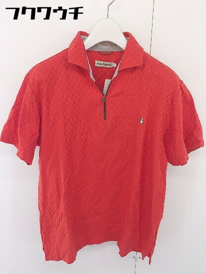 ◇ Hush Puppies ハッシュパピー 半袖 ポロシャツ サイズM レッド メンズ 【中古】