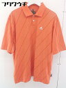 ◇ adidas アディダス エキップメント 刺繍 半袖 ポロシャツ サイズM オレンジ ホワイト ブラック メンズ 【中古】