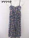 ◇ w closet ダブルクローゼット 花柄 サロペット サイズF ブルー系 レディース 【中古】