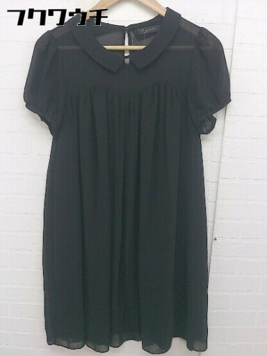 ◇ The Way of Chic Ray BEAMS ザウェイオブチックレイビームス 半袖 ミニ ワンピース ブラック レディース 【中古】 ◇ The Way of Chic Ray BEAMS ザウェイオブチックレイビームス 半袖 ミニ ワンピース ブラック レディース 【中古】
