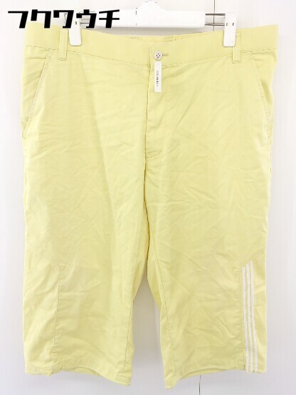 ◇ adidas アディダス 七分丈 クロップド パンツ サイズO イエロー メンズ 【中古】