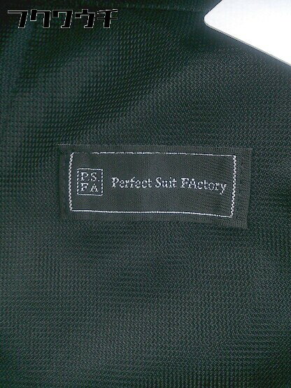 ◇ ◎ perfect suit factory ストライプ パンツ スーツ サイズ 82 ブラック メンズ 【中古】