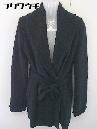 ■ ◎ COMME CA ISM コムサイズム ウエストリボン付き 長袖 コート サイズF ブラック レディース 【中古】 ■ ◎ COMME CA ISM コムサイズム ウエストリボン付き 長袖 コート サイズF ブラック レディース 【中古】