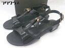 ◇ ◎ UNITED ARROWS ユナイテッドアローズ タッセル フラット サンダル サイズ37 ブラック レディース 【中古】