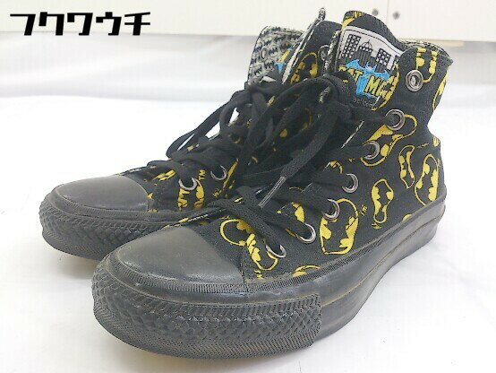 ◇ CONVERSE × BATMAN コラボ 1C990 ALL STAR BM HI スニーカー シューズ サイズ23 ブラック レディース 【中古】