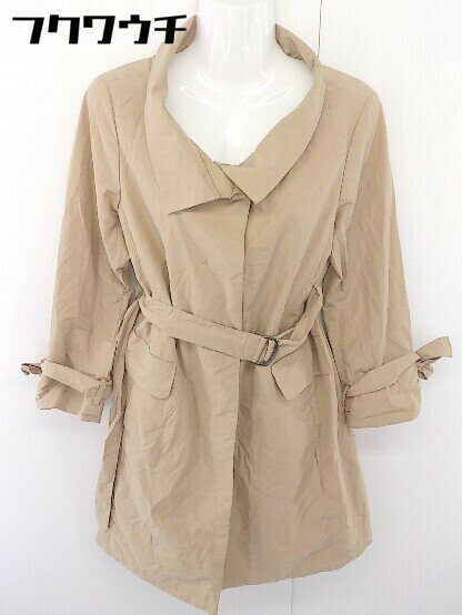 ◇ ◎ SWINSWING スウィンスウィング ベルト付 長袖 コート サイズ42 ベージュ レディース 【中古】