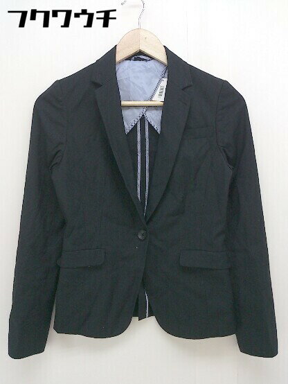 ◇ SUIT SELECT スーツセレクト シングル 1B 長袖 テーラードジャケット サイズ7 ブラック レディース 【中古】