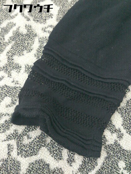 ◇ OTTO collection オットーコレクション 長袖 ミニ ニット ワンピース サイズ3L ブラック ホワイト系 レディース 【中古】