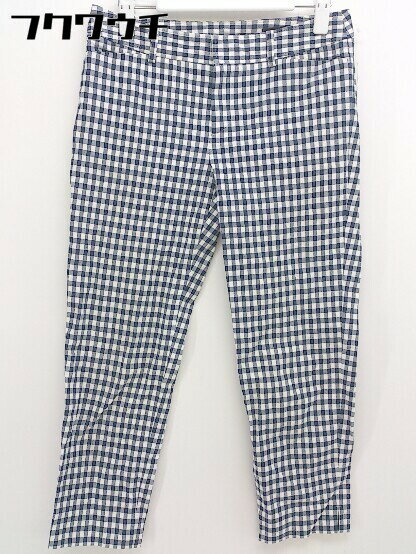 ◇ UNITED ARROWS ユナイテッドアローズ チェック パンツ サイズ36 ネイビー ホワイト系 レディース 【中古】