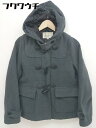 ◇ continuer de NICE CLAUP コンティニュエ デ ナイスクラップ 長袖 ダッフル コート ダークグレー レディース 【中古】(4)