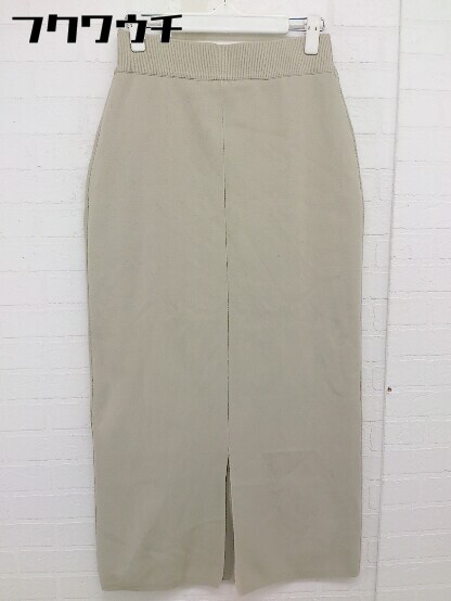 ◇ Simplicite シンプリシテェ ウエストゴム スリット ロング ナロー スカート 表記なし ベージュ レディース 【中古】