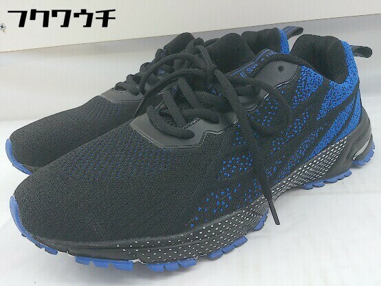 ■ SVEC シュベック レースアップ スニーカー シューズ サイズ45 ブルー ブラック メンズ 【中古】