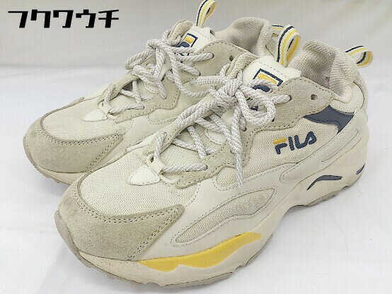 ◇ FILA フィラ 1RM01153-444 RAY TRACER スニーカー シューズ サイズ23 アイボリー系 レディース 【中古】