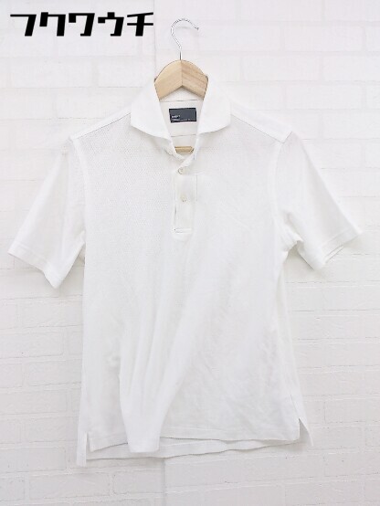 ◇ EDIFICE エディフィス 五分袖 ポロシャツ サイズS ホワイト メンズ 【中古】