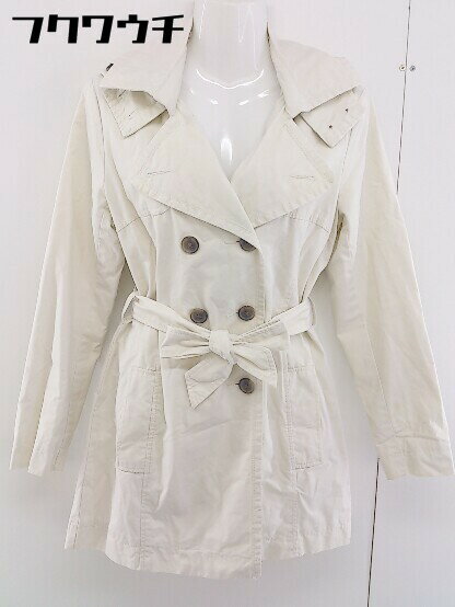 ◇ ◎ GAP ギャップ ベルト付 長袖 トレンチ コート サイズXXS アイボリー レディース 【中古】