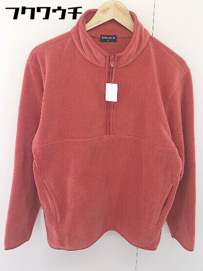 ◇ UNIQLO ユニクロ ハーフジップ 長袖 フリース プルオーバー ジャケット サイズM レッド系 メンズ 【中古】のサムネイル