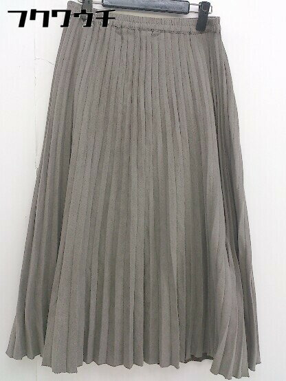 ◇ ikka イッカ ウエストゴム ロング プリーツ スカート サイズ L ベージュ レディース 【中古】